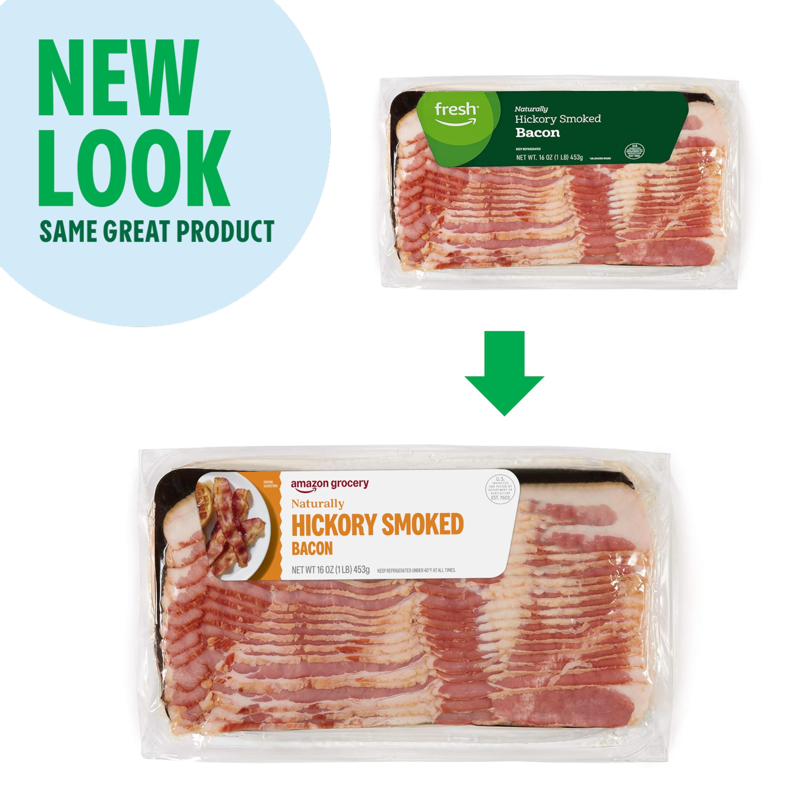 Amazon Grocery Naturally Hickory Smoked Bacon 16 Oz Previously Fresh Brand Packaging May Vary — view 3