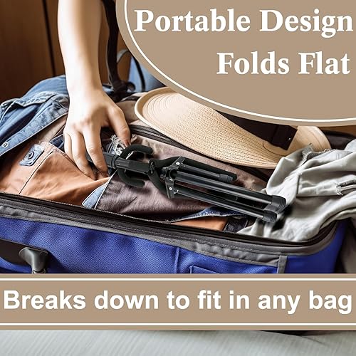 Miniatura 6 de EASTROCK Soporte para guitarra  Soporte de guitarra plegable ajustable para bajo eléctrico acústico, mandolina banjo, trípode negro con acolchado de