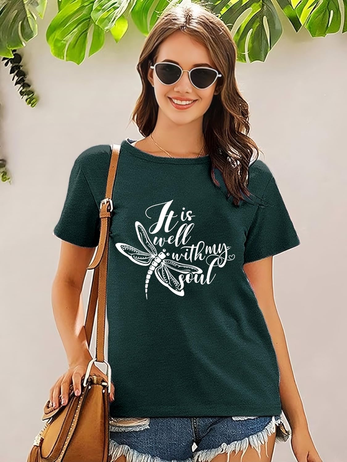 Be Still and Know Shirts for Women Casual Short Sleeve Christian Tee Tops - Image 2
