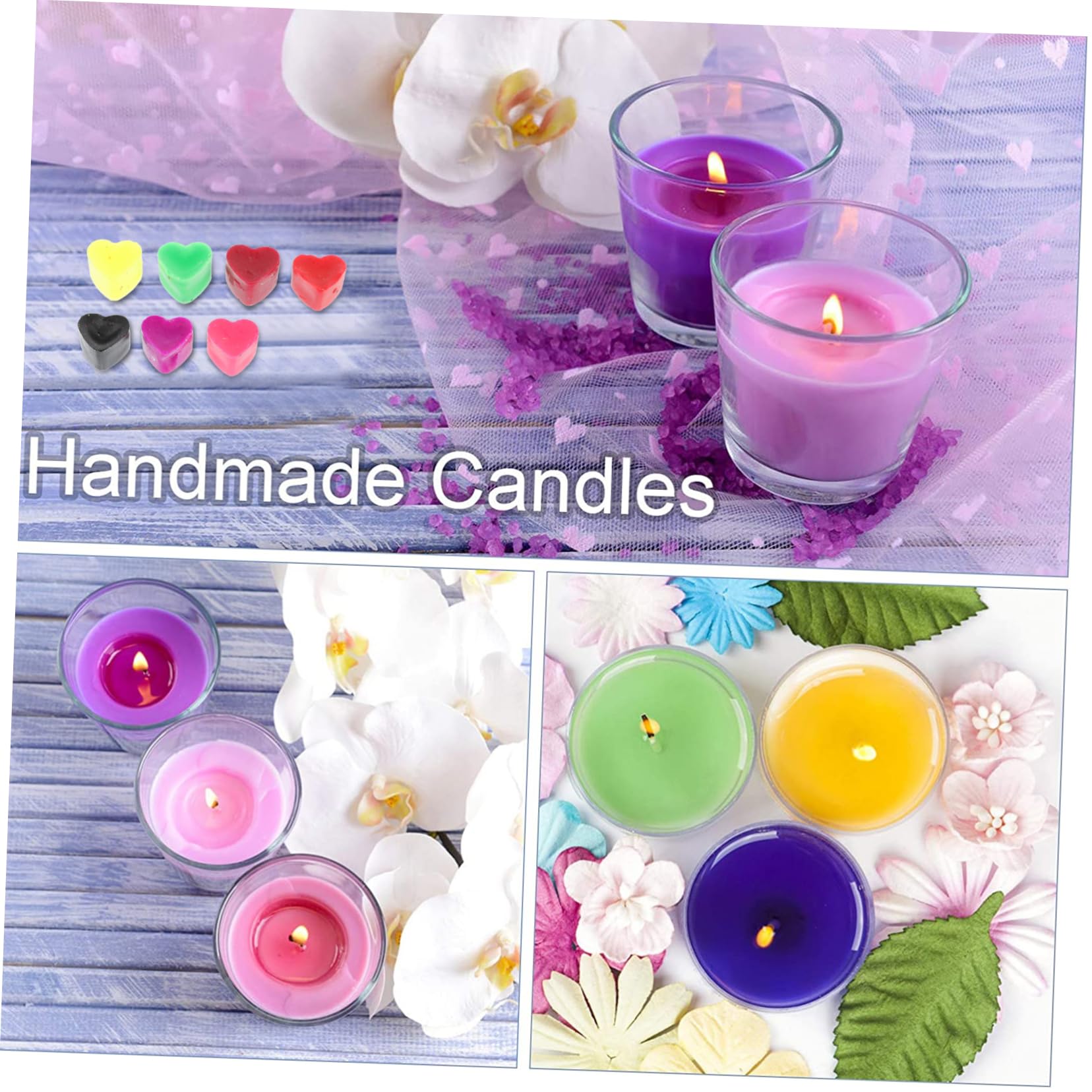 NUOBESTY 3 Set Blocchi Per A Cera Di Di Soia Candele Per Le Donne Personalizzata Candele Colorate Che Fa Il Color 11 Pezzi * 3
