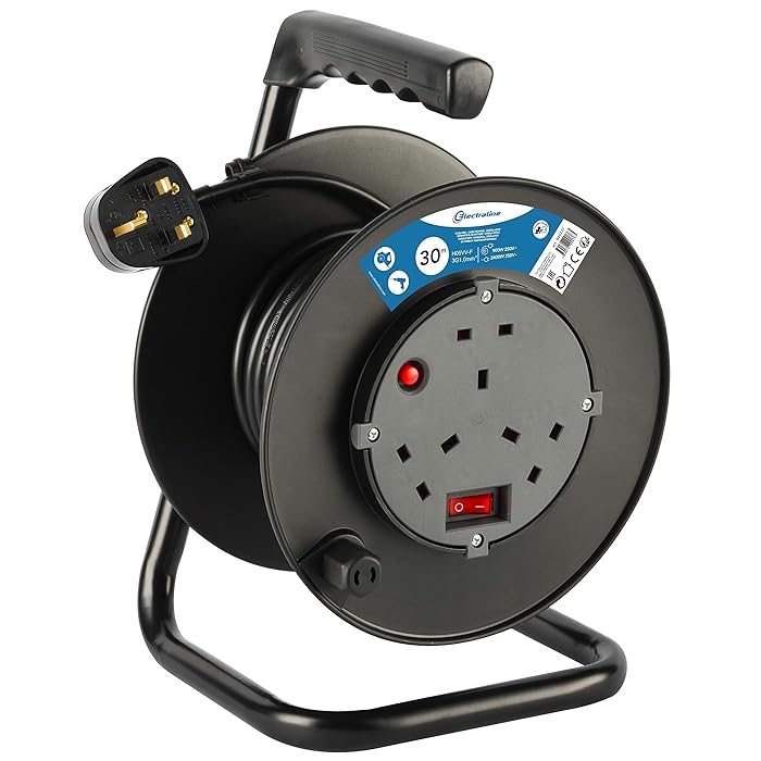Buy Electraline 849238 13A Cable Reel with 30M Extension Lead, 13A 3