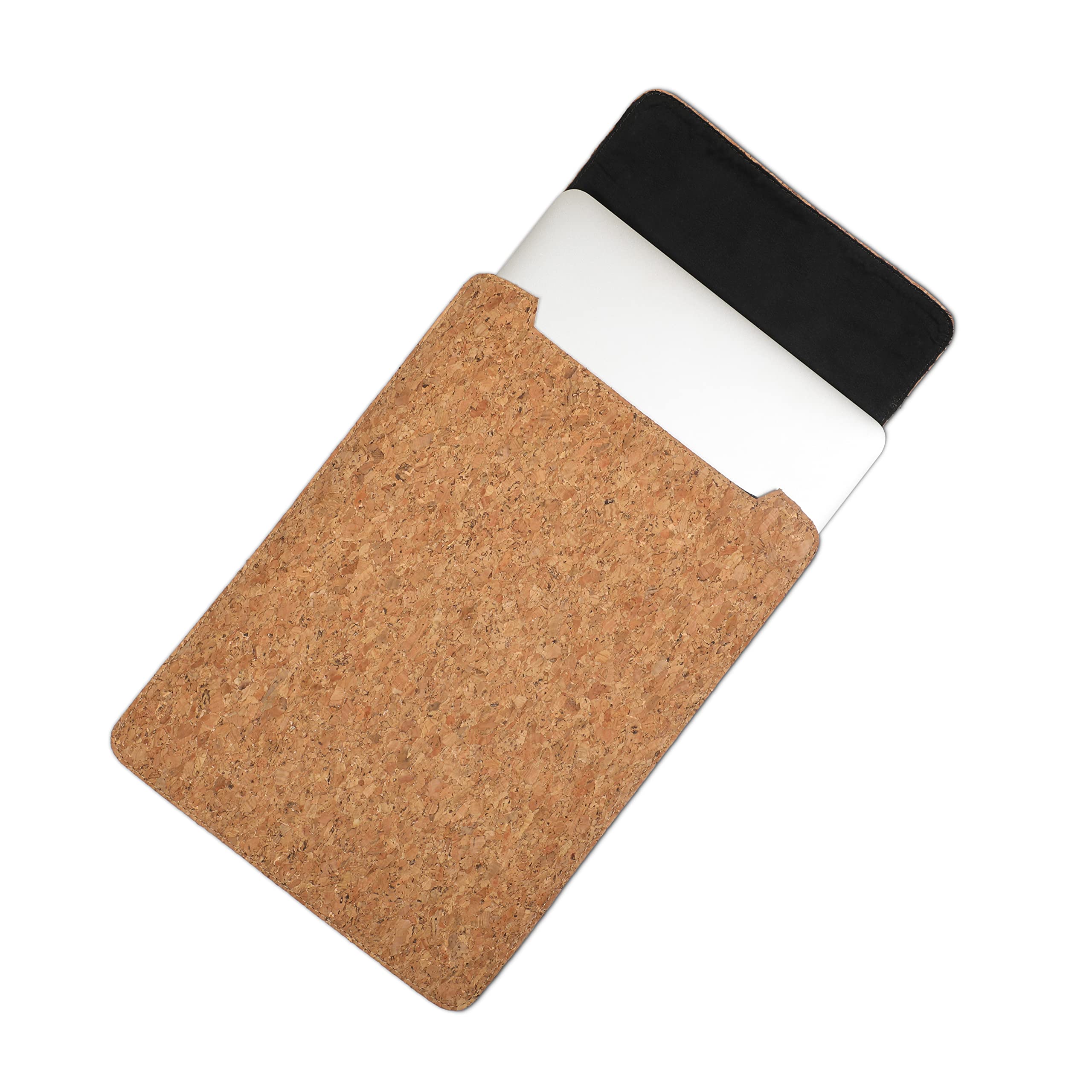 ENTHOPIA Cork Laptop Sleeve Compatible with MacBook Air 13.6” M2 A2681 2022-2023 | Slim Fit, Soft Lining, Water Resistance Laptop Cover | Plain Cork