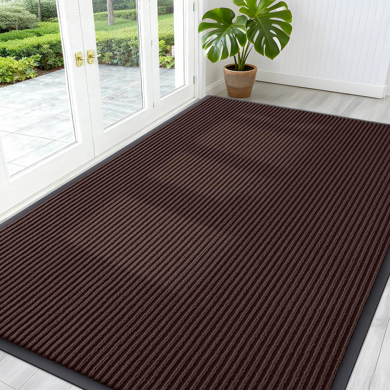 OLANLY Front Door Mat Indoor Outdoor Entrance, Waterproof Heavy Duty Doormat, Fade Resistant, Low Profile, Easy Clean Patio Porch Welcome Floor Mats for Entry, 29.5x17, Beige — view 89