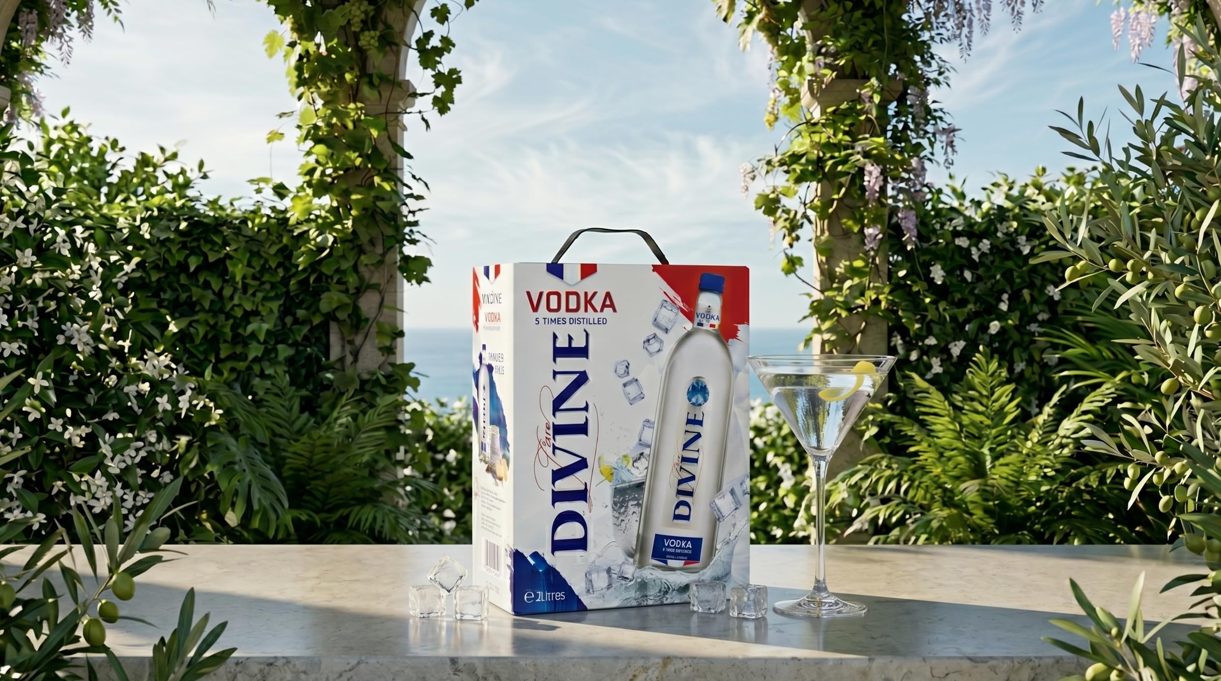 Pure Divine Französischer Vodka 37.5% Vol 3 Liter Bag in Box