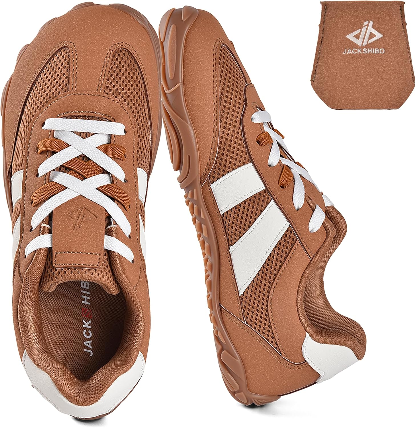 JACKSHIBO Hike Barefoot Shoes Women Footwear Wide Toe Box Zero Drop Hiking Walking Grounding Shoes Detachable Flip Tongue Non-Slip Minimalist Sneakers Orthopedic Plantar Fasciitis with Arch Support