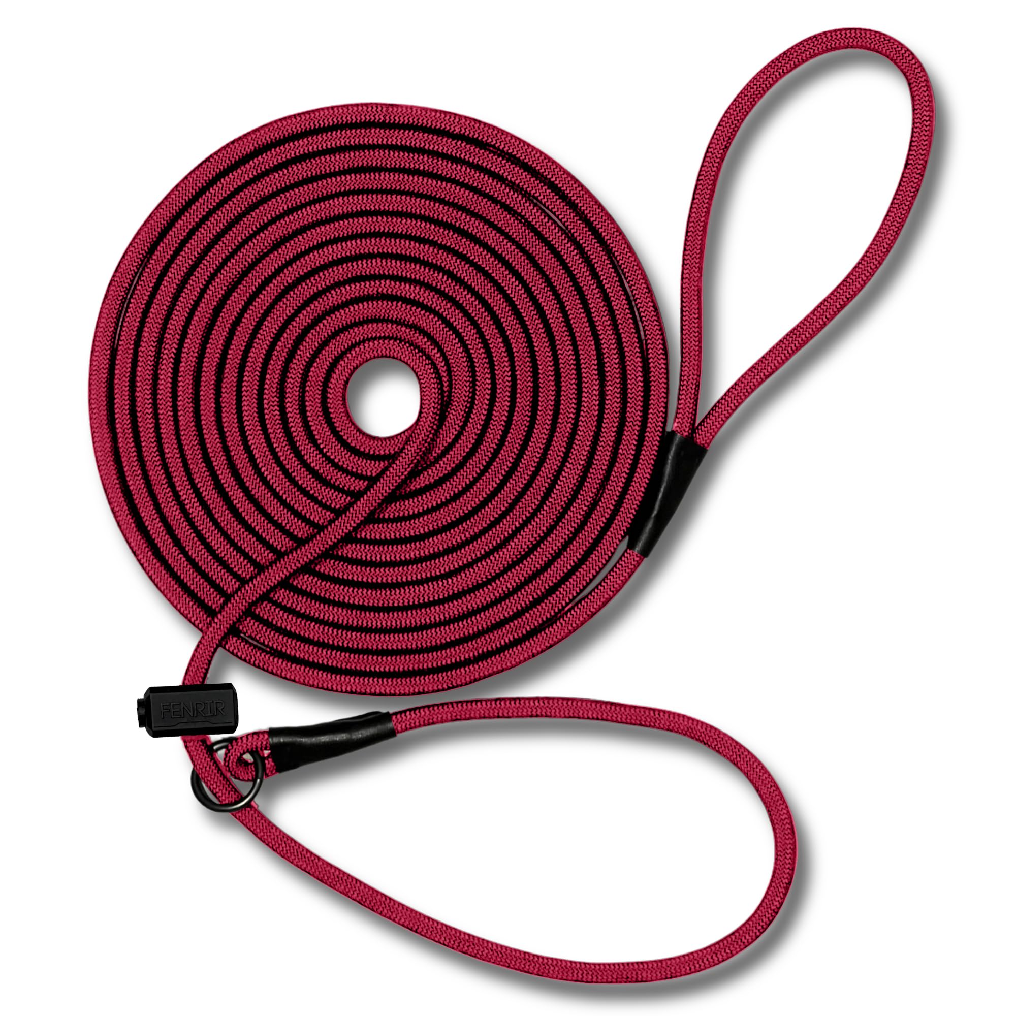 Fenrir Long Line Slip Leash 6m Professional Dog Training Lead To Train Recall, Perfect For Recall, Easy To Use, Spring Loaded Stopper, Light Weight And Durable (Red)
