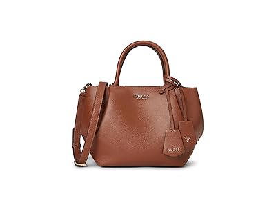 GUESS Amorette Girlfriend Satchel Satchel Handbags Cognac, Polyurethane