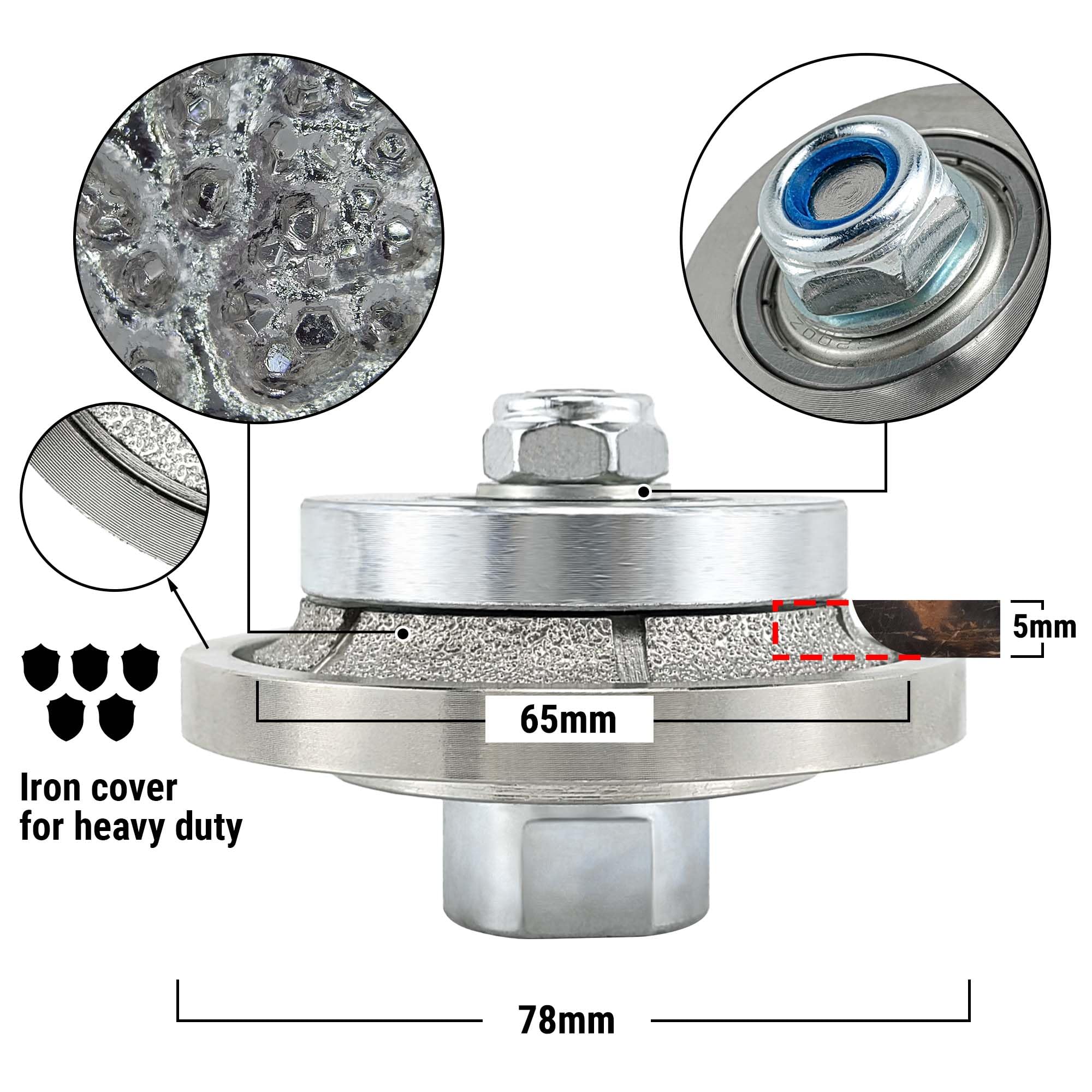 NBB Diamond Profile Wheel Diamond Router Bit Diamond Milling Drill chamfer Bit Grinding Wheel for Profiling Porcelain Tile Ceramic Granite Marble Stone Use on Angle Grinder - Image 2