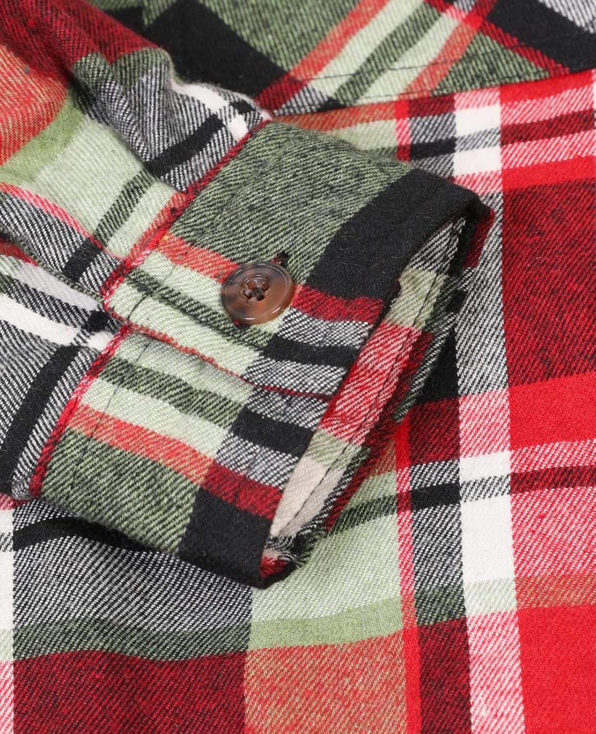 ThCreasa Mens Plaid Flannel Jacket with Hood, Fuzzy Sherpa Fleece Lined Zip Up Flannel Shirt Jackets
