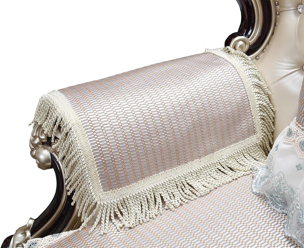 Sideli European Sofa Arm Protector Nonslip Jacquard Armrest Cover for Chair Couch Sofa Anti-Slip Furniture Protectors Set of 2 (2pcs arm Cover) (Summer Coffee, 14”x14”)