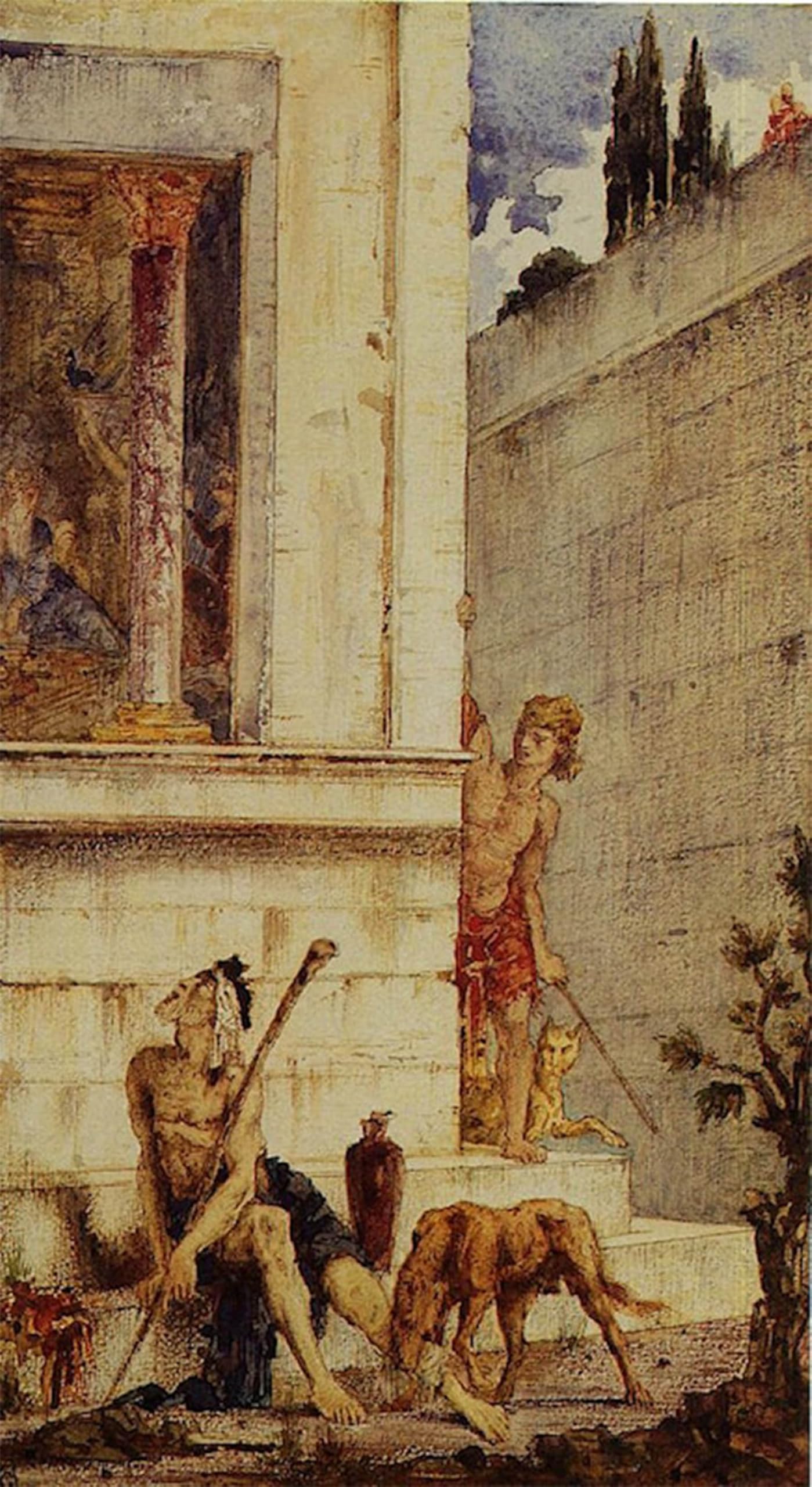 ARTXLXXBN Famous Print Painting Colorful Art Print Wicked Rich and Poor Lazarus Gustave Moreau Canvas Art Decorations for Home Decor 60x90cm