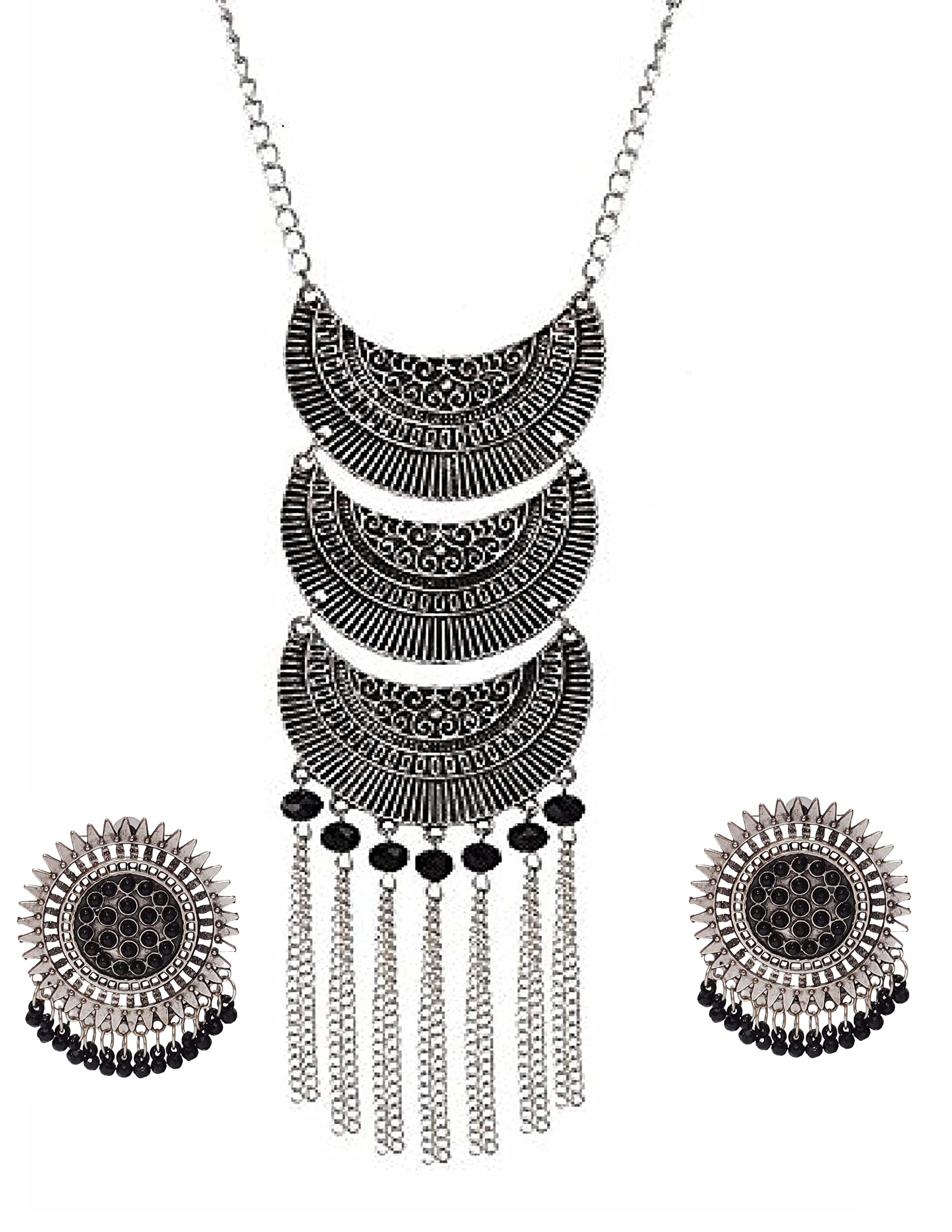 See full amazon price history chart for Total Fashion Oxidised German Silver Three Chand Long Chain Necklace for Girls & Women Total Fashion Oxidised German Silver Three Chand Long Chain Necklace for Girls & Women (B07FPHSR24) Amazon Price History, Amazon Price Tracker