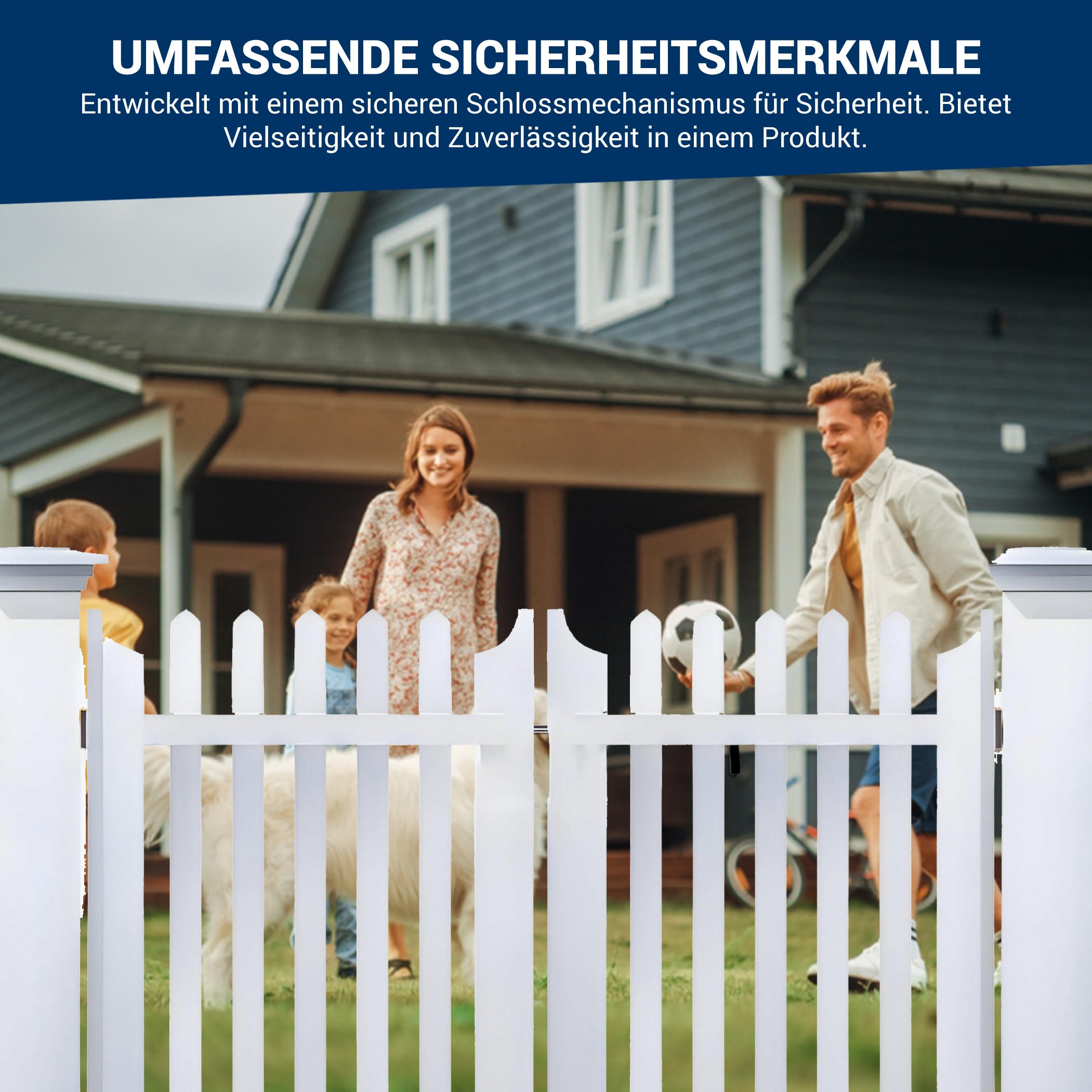 Bolzenriegel 420 mm, verzinkter Stahl – robuster Torriegel für Garten‑ & Hoftore, links - rechts montierbar, inkl. 6 × selbstbohrende Torx‑Schrauben