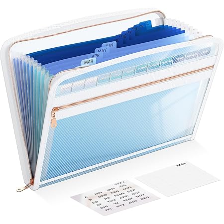 Dossier Accordéon Extensible 12 Poches – Organisateur De Documents A4, Pour Bureau, École, Maison