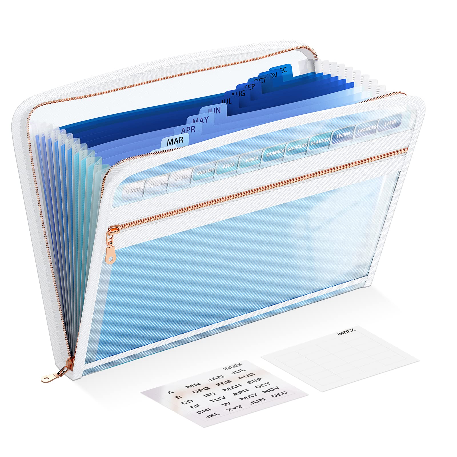 ABC life Expanding File Folder with Zipper Closure 13 Pockets