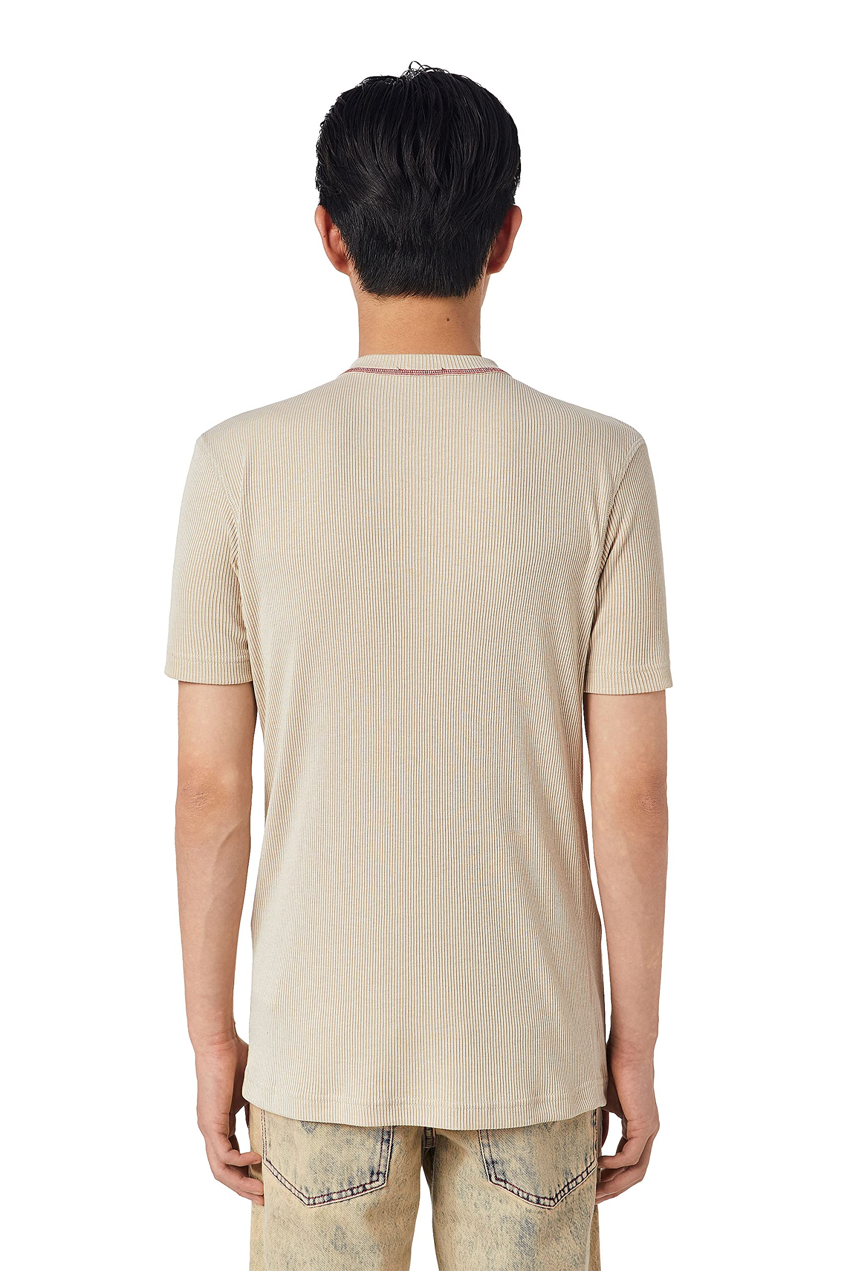 DieselDSL78 Maglietta Logo Adulto Unisex (S) (Beige)