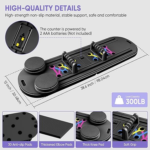 Miniatura 7 de Reformador de pilates, máquina de pilates reformadora para entrenamiento en casa, tablero abdominal multifuncional, máquina de entrenamiento de