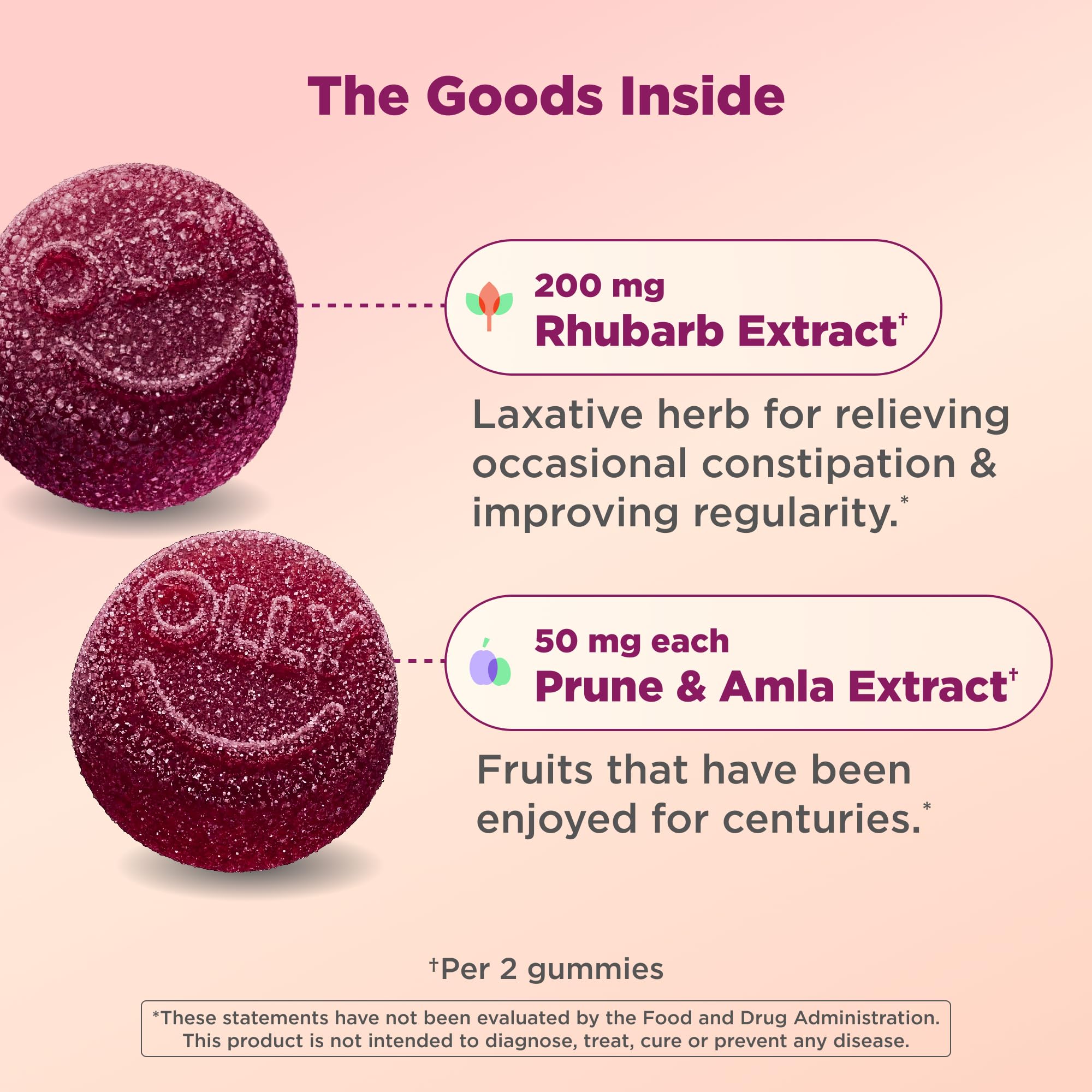 OLLY Keep it Movin, Occasional Constipation Support,* Plum Berry - 30 Count — Amazon image 2