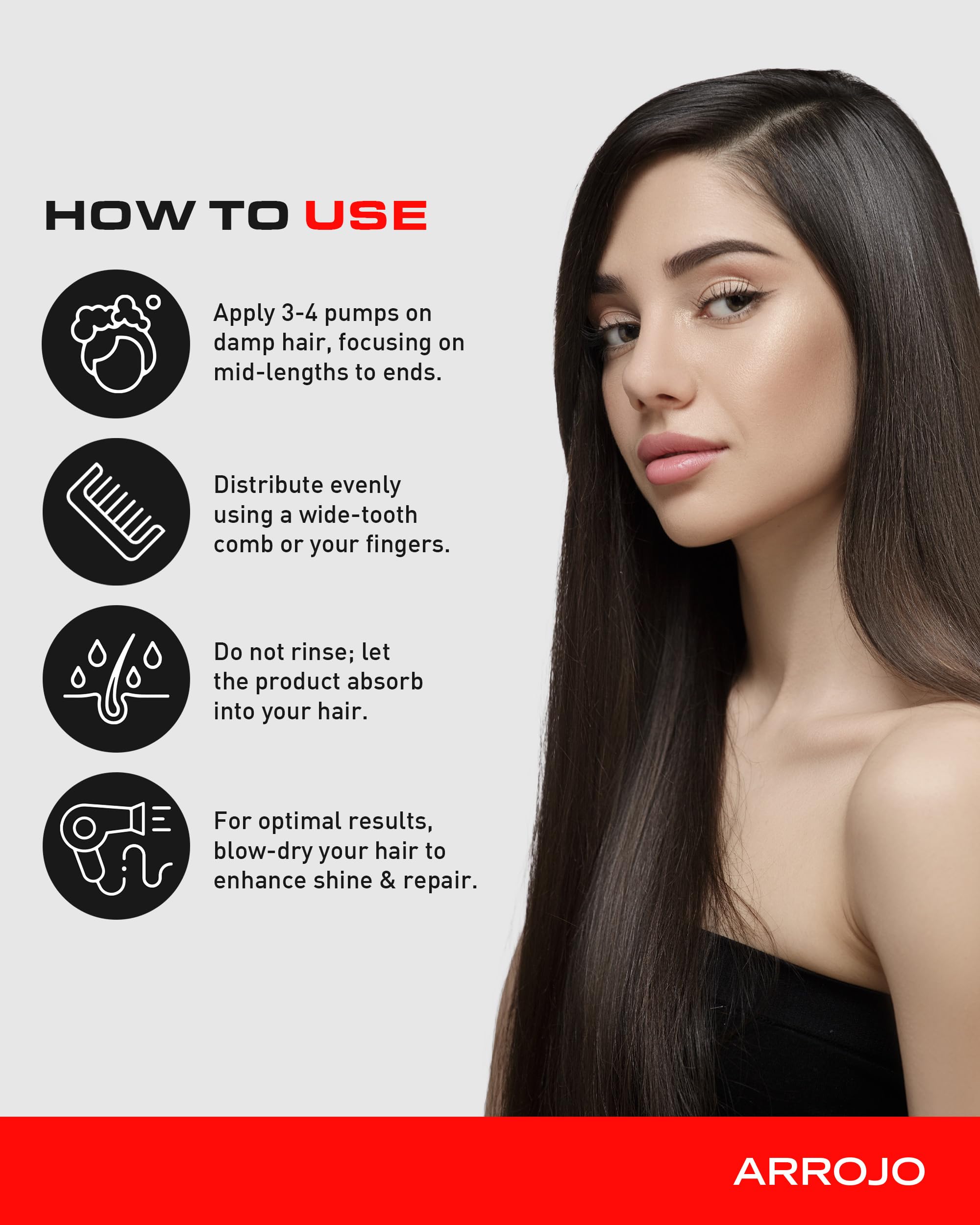 Arrojo BOND Créme Oil – Leave In Protein Hair Treatment for Dry Damaged Hair – Sulfate & Paraben-Free, Deep Conditioning & Frizz Control, 1.7oz