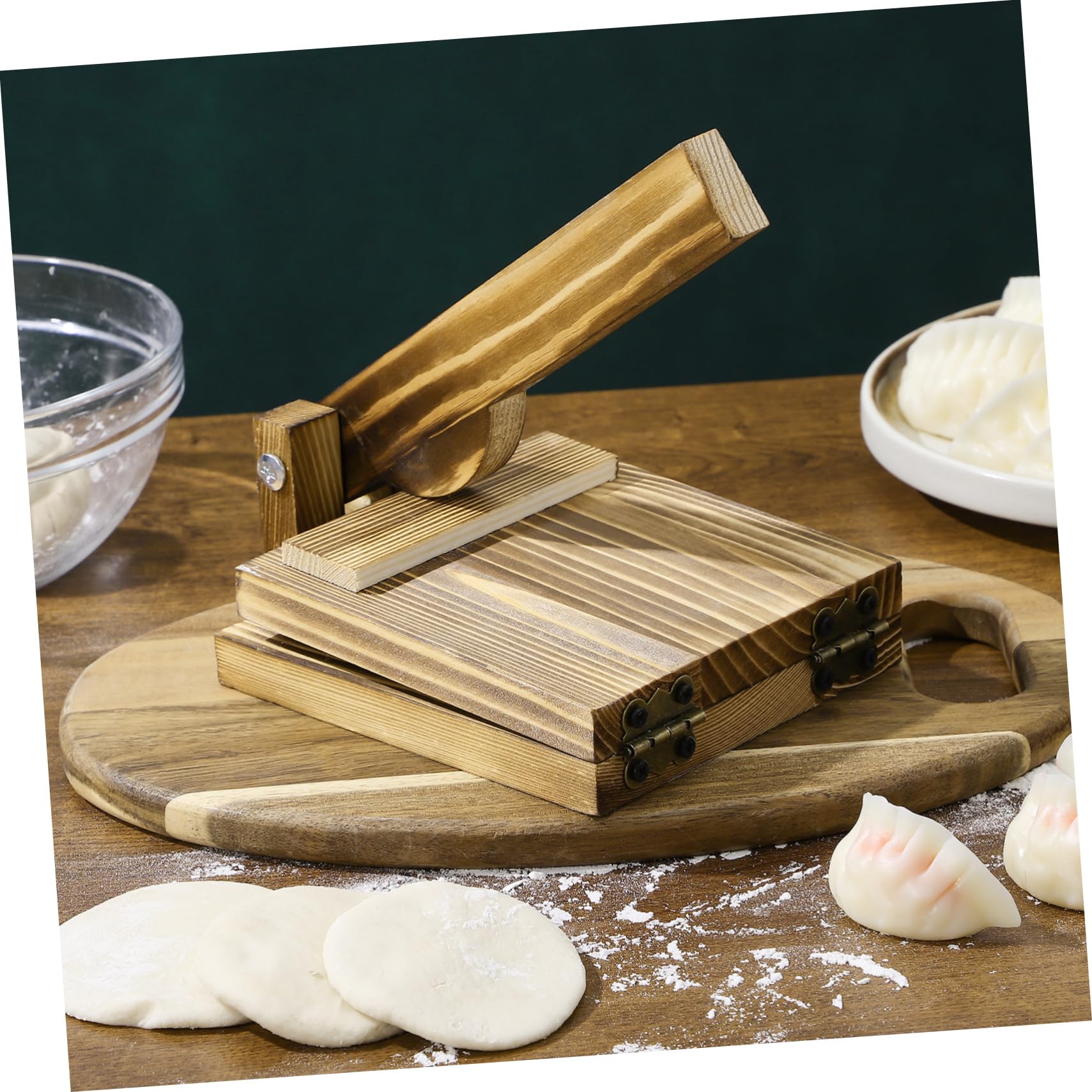 Stampo per Sfoglia Ravioli in Legno, 1 Pezzo, Manico Ergonomico