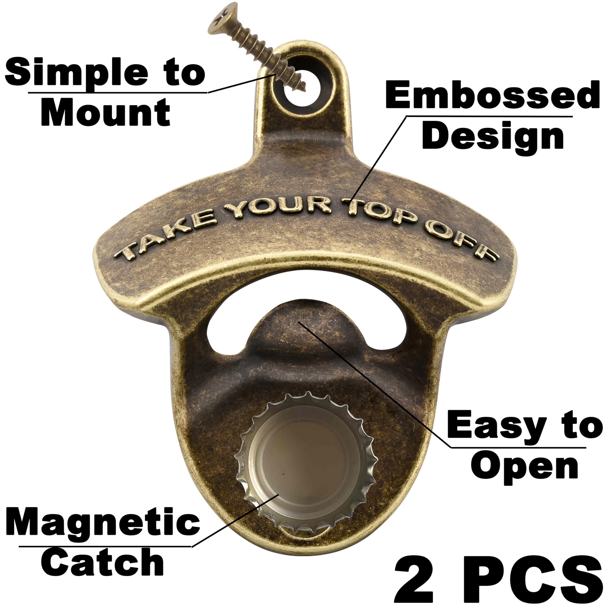 Amazon | HAIICEN 壁掛け式 磁気栓抜き ヴィンテージメタルテーブル