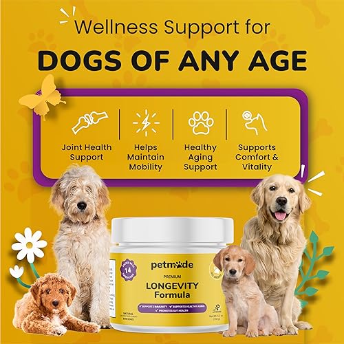 Miniatura 3 de Turkey Tail - Suplementos antioxidantes y vitaminas en polvo para perros, fórmula de longevidad con prebióticos y probióticos para todos los perros,