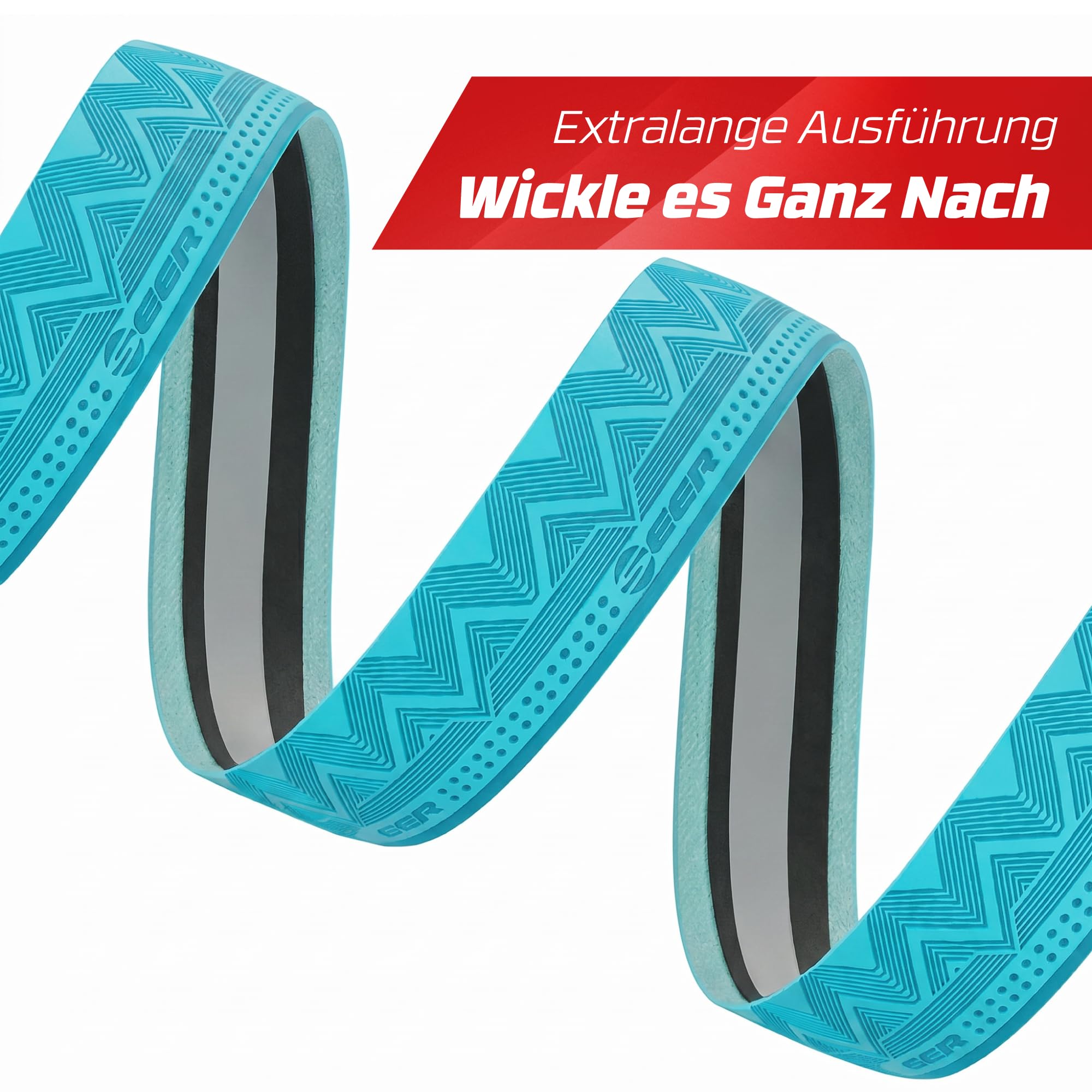 SEER Fahrrad Lenkerband – Ultra-Soft Polymer Lenkerband Rennrad & Gravel bike, komfortables Fahrradlenkerband, inkl. 2 Rollen, Endstopfen, Abschlussstreifen für ein hochwertiges Finish (SCHWARZ)