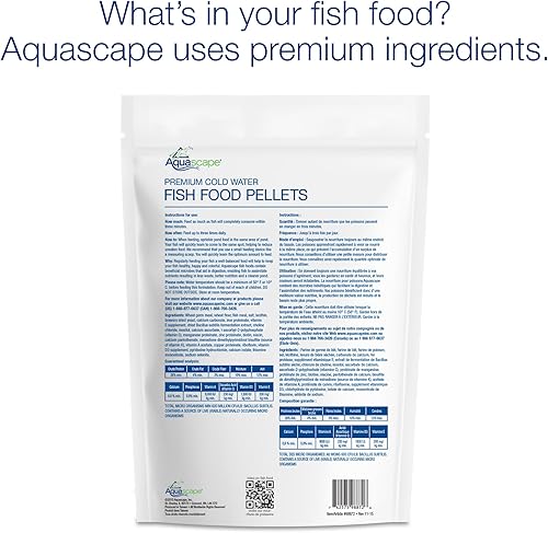 Miniatura 9 de Aquascape 98872 - Pellets de comida de pescado de agua fría de alta calidad para Koi grande y peces de estanque, pellets grandes, 4.4 libras