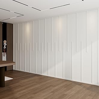 Pangda Peel and Stick Wall Molding Kit Flat Wall Molding Kit for Living Area Decor Premade Wainscoting Panels Accent Panel for Home, Office, Hallway, Dining Room(Classic Style)