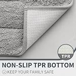 GRANNY SAYS Bathroom Mat, 16" x 24" Grey Bath Mats for Bathroom Non Slip Washable, Super Soft Bathmat, Bath Matts for Floor, Washroom Absorbent Bath Mat, Tapis de Bain, Microfiber Bathroom Floor Mats