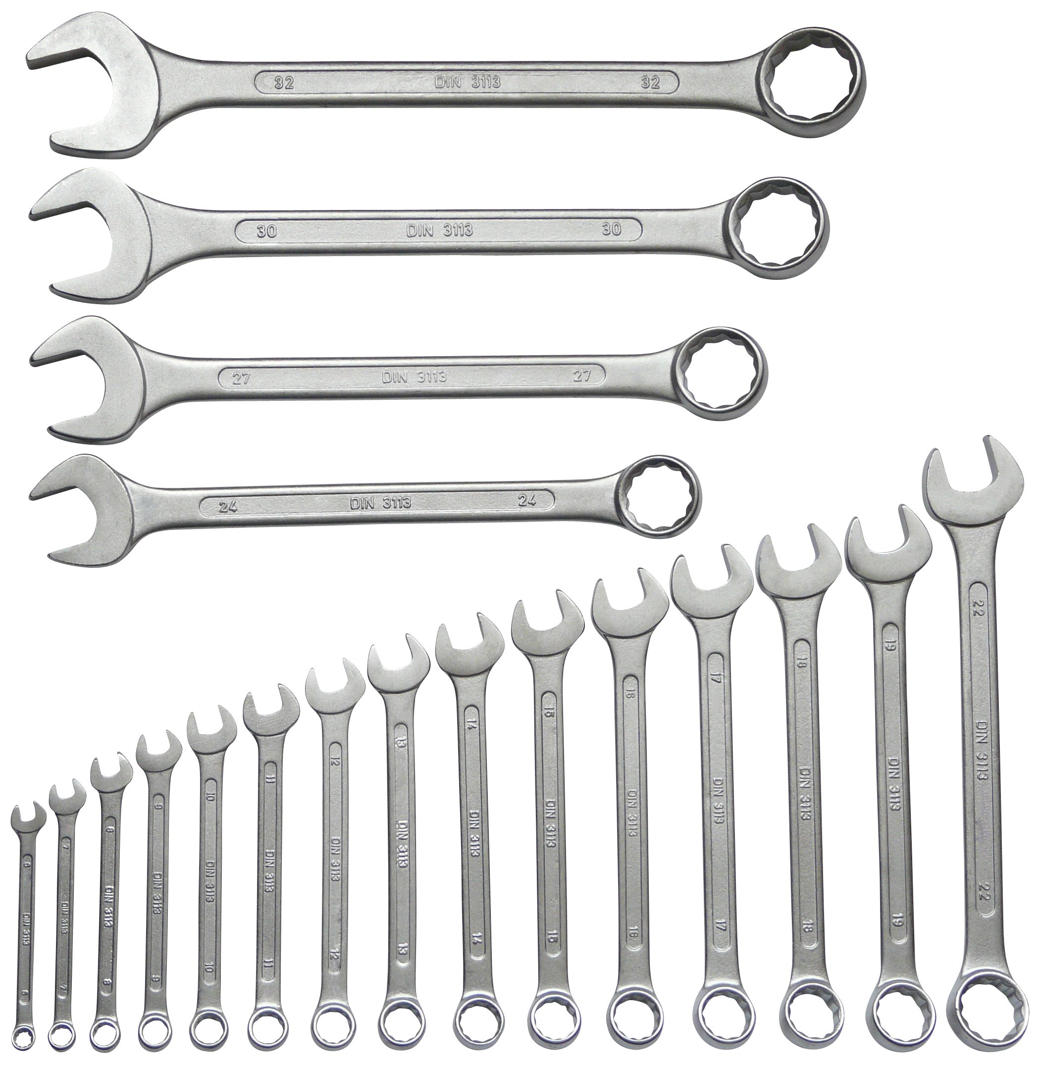 Famex 10340-19 zestaw kluczy oczkowych wysokiej jakości 19-częściowy 6-32 mm