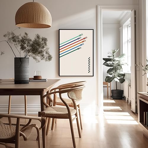 Miniatura 5 de Monem Art - Póster de carreras vintage, impresión retro de automóvil, autos deportivos de carreras, arte de pared sin marco, regalo para artista,