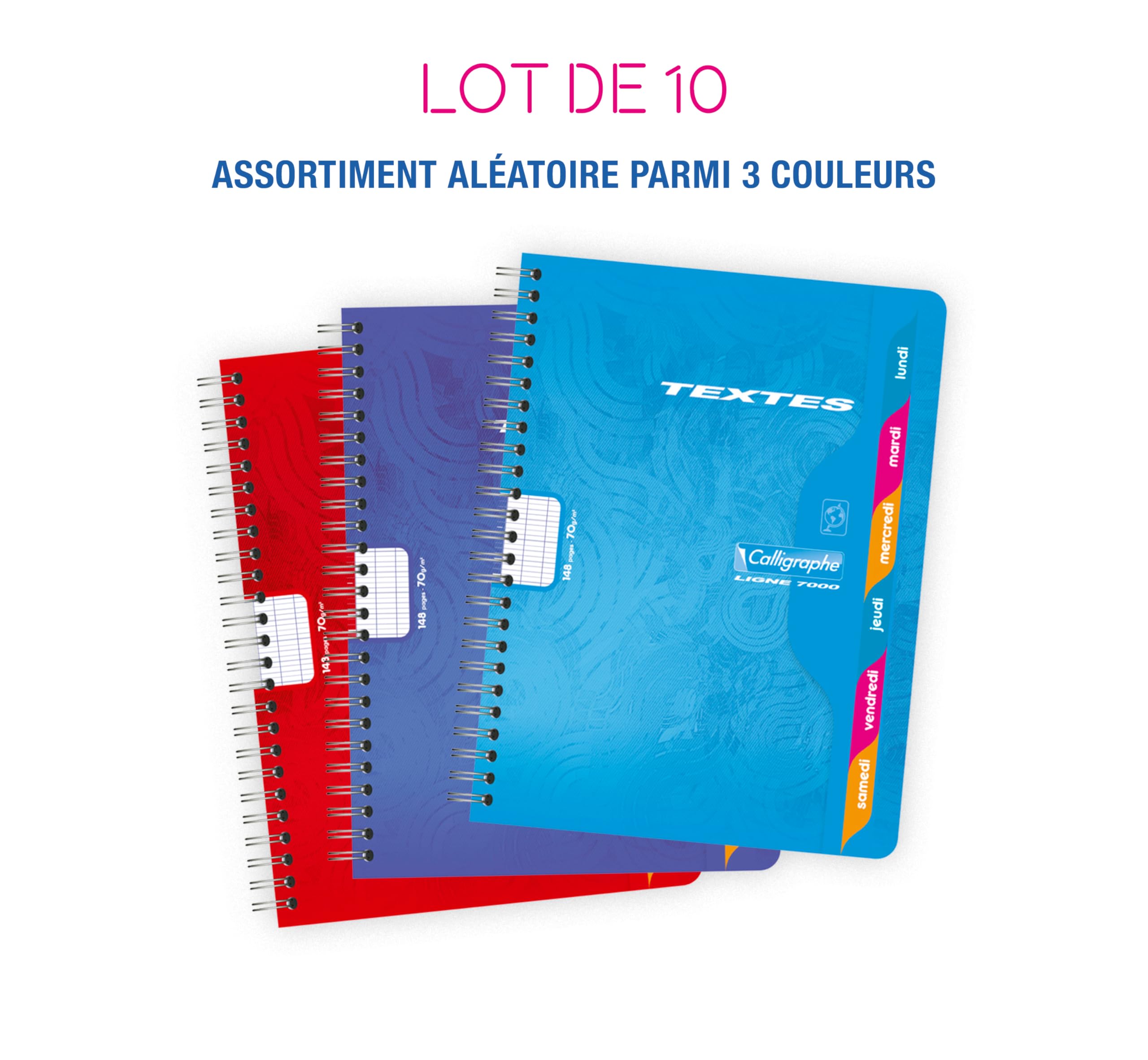 Calligraphe 18399Cpack - Lot 4 Cahiers 24x32cm 192p GC Polypro Assortis