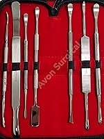 Vista 2 de Alemán STAINLES Dental PERIOSTEAL Elevador Set de 7 Curetas Dentales IMPLANTES