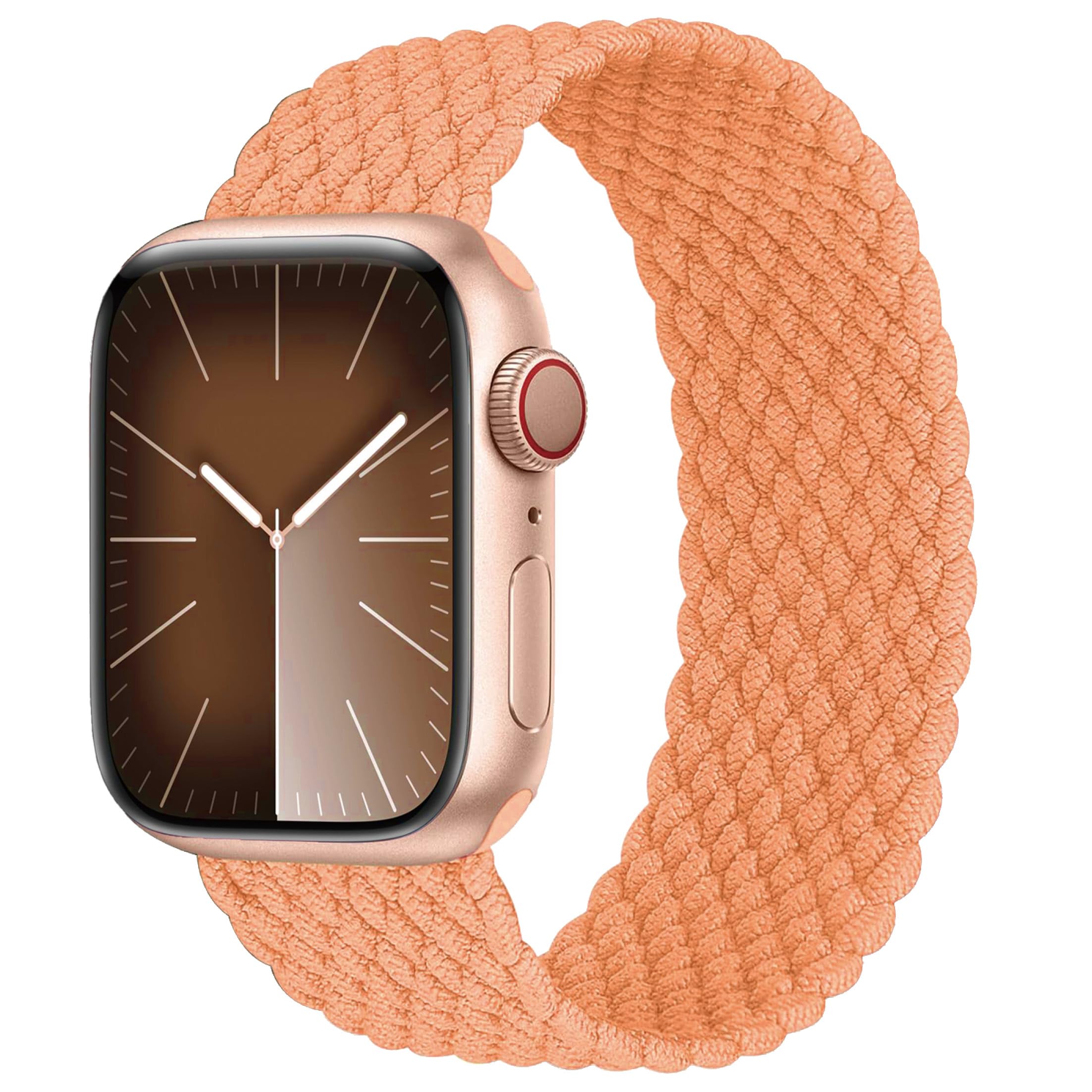 SOLOLUP Braided Solo Loop for Apple Watch Bands 40mm 41mm 44mm 45mm 38mm 42mm iWatch Ultra/2 Band 49mm Woman Men,Stretchy Nylon Sport Elastic Wristband for Apple Watch Ultra2 Series 9 8 7 6 5 4 3 SE