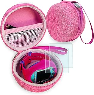 Hard Carrying Case for Tamagotchi Uni, Protective Screen Protector for Tamagotchi Uni Interactive Virtual Pet Band Accessories(Case Only)(Pink)