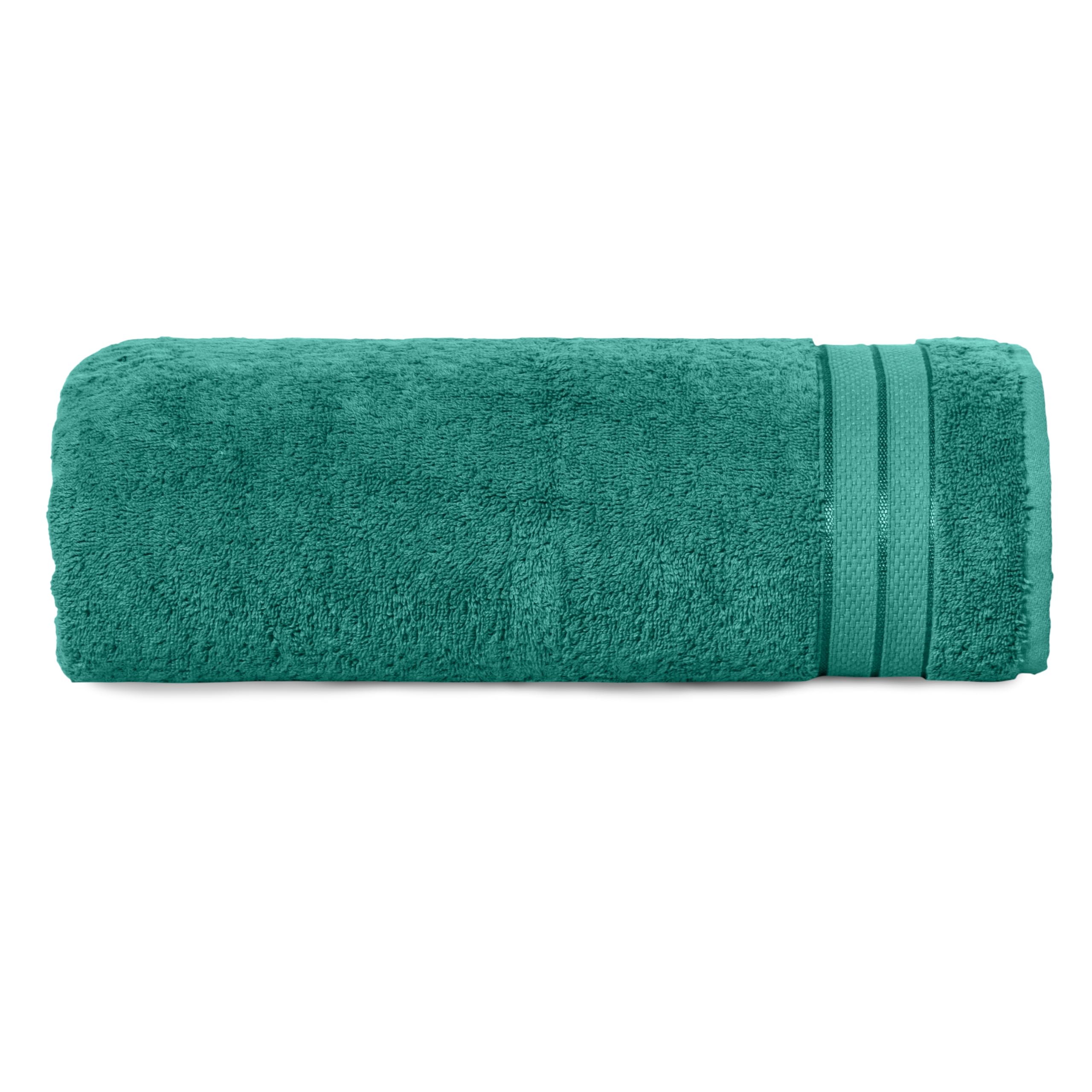Elegant Comfort Three Line Popcorn Towel Set for Bathroom 35 x 70 inches, Premium Hotel Quality 1-Pack Jumbo Towels, 100% Turkish Cotton, Soft and Durable, Quick Dry and Highly Absorbent, Teal Blue