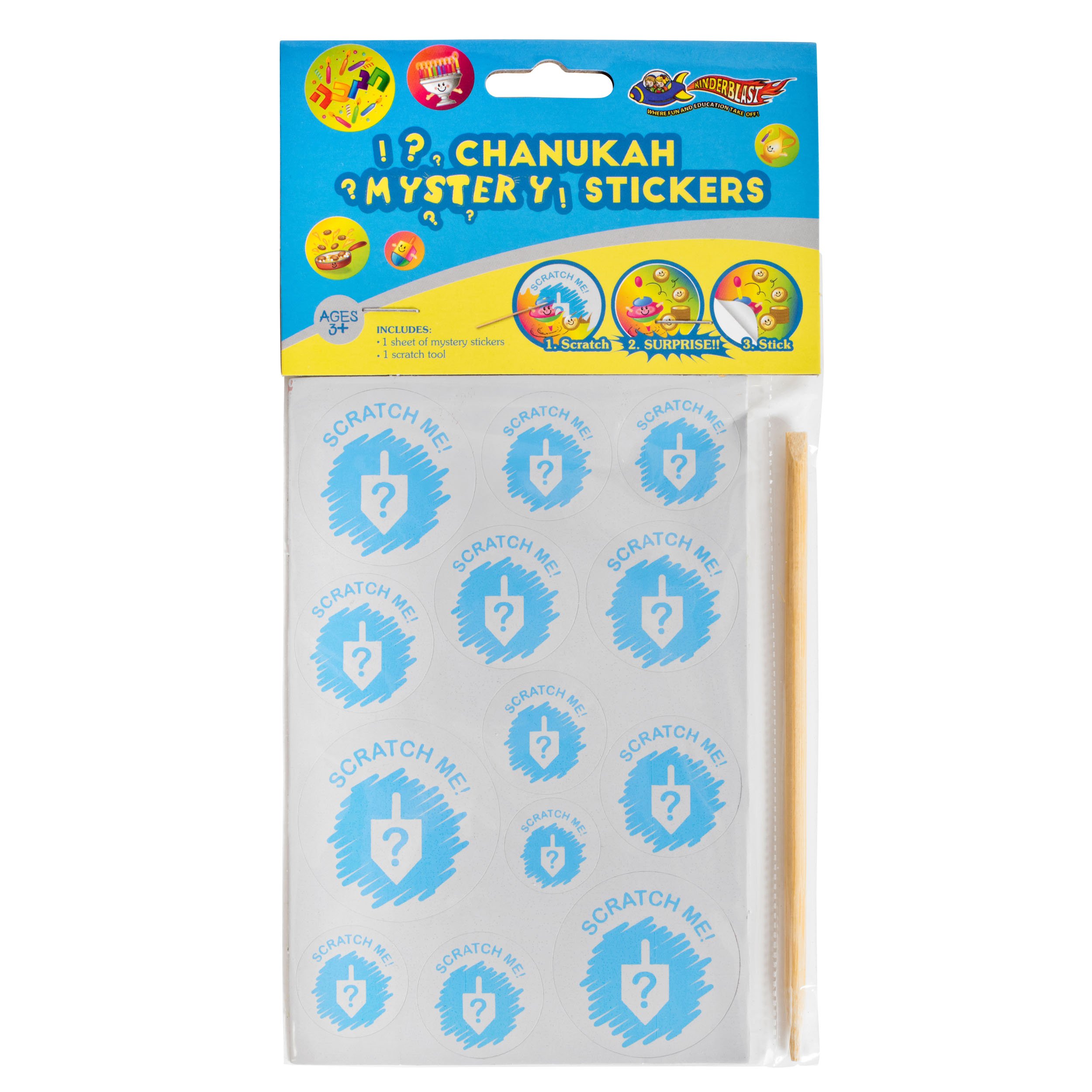 Chanukah Mystery Stickers, Bundle of 3