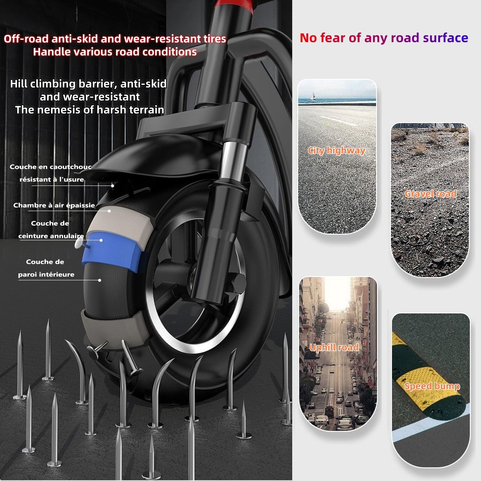 Movilidad Scooter de 3 ruedas silla de ruedas ligera de viaje con cargador y cesta - Diseño cómodo y plegable para personas mayores