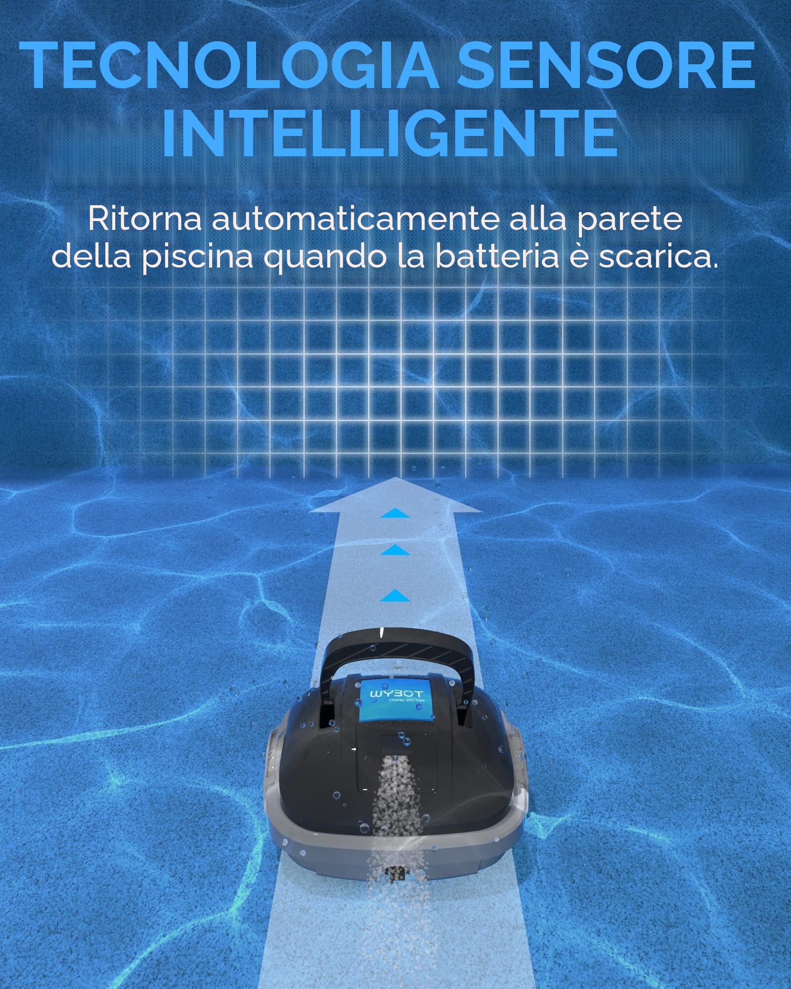 Robot Piscina Fuori Terra per Piscina da 80m², Robottino Pulitore con Doppia Motricità, Robot Piscina Pulitore Senza Fili con Batteria Autonomia 100 Min | Doppia Filtrazione e Parcheggio Autonomo