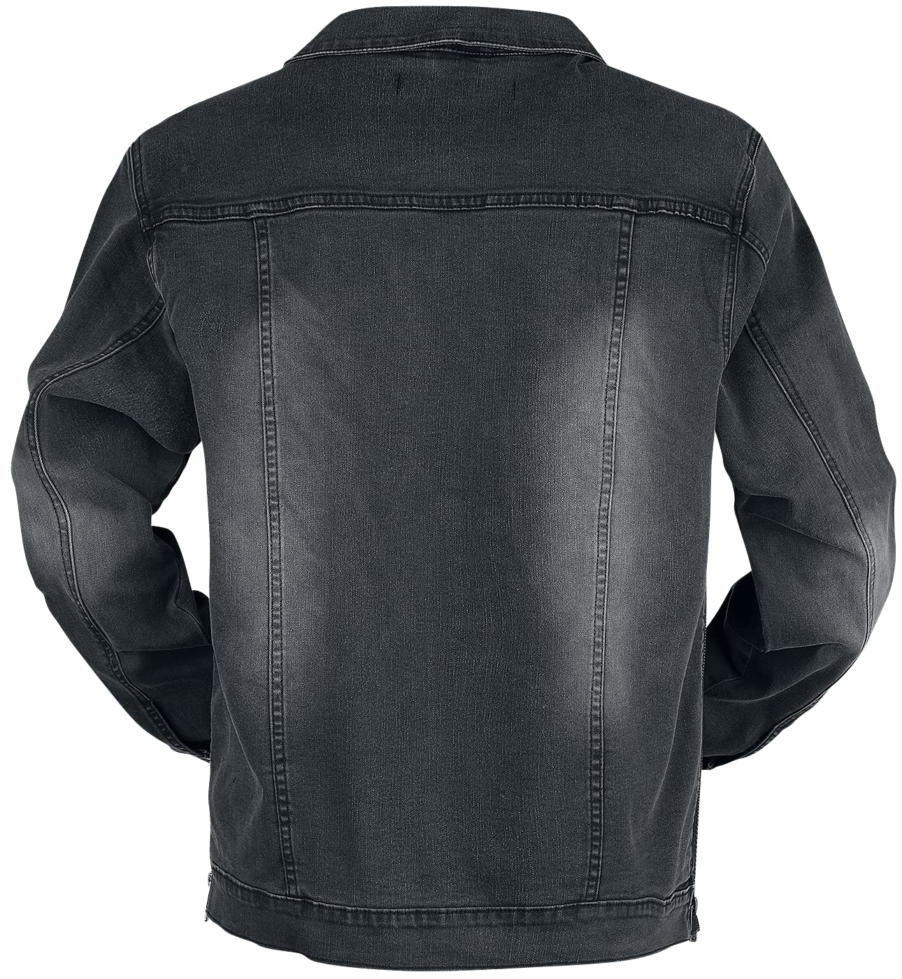 Black Premium by EMP Hombre Chaqueta gris oscuro con bolsillos en el pecho y cinta de botones