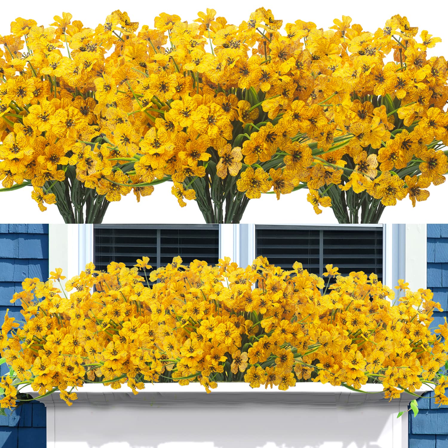 Amazon.com: Grunyia 20 Bundles Artificial Flowers, Outdoor Indoor