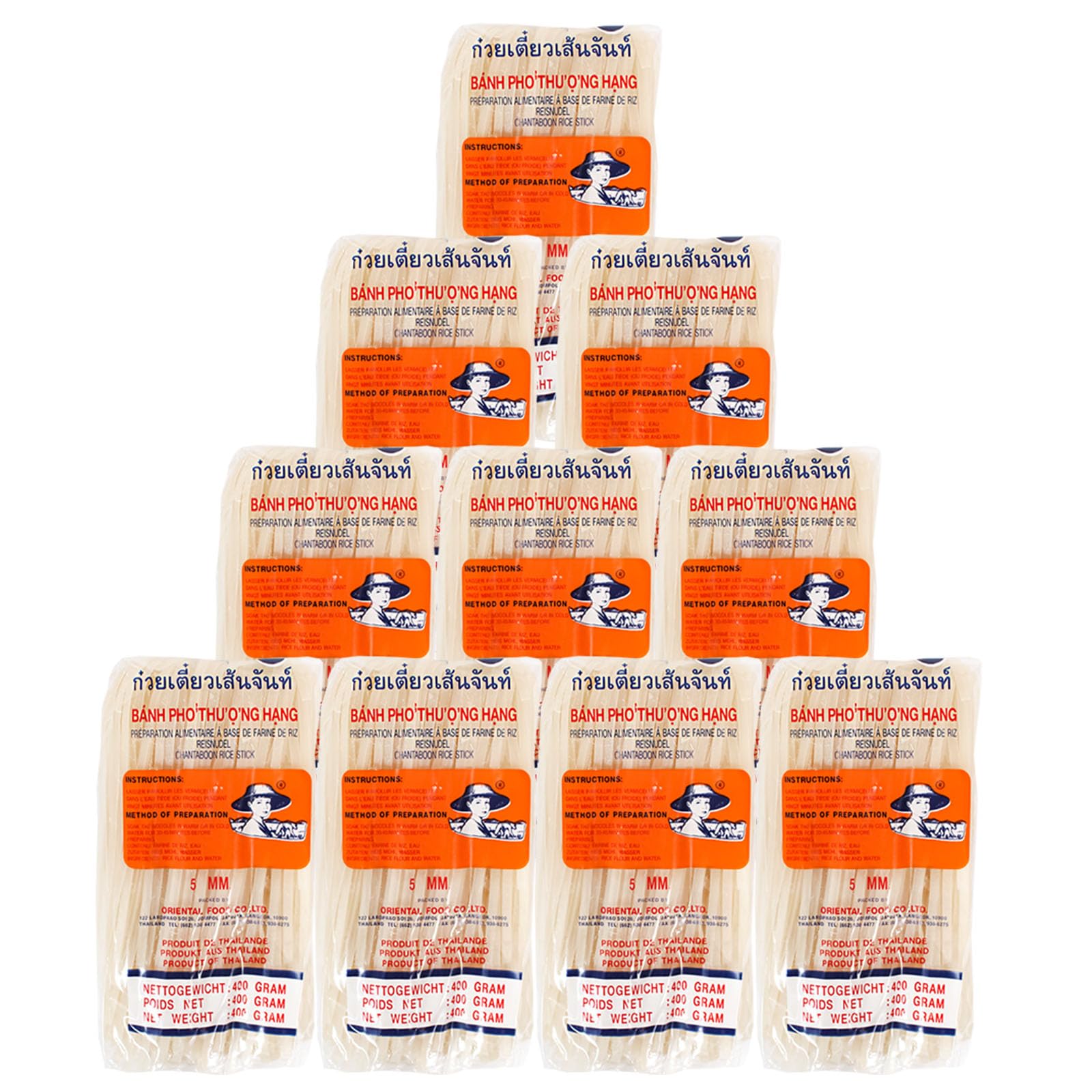 1Karton 34x400g Farmer Reisnudeln 5mm für Pho Suppen oder Pad Thai
