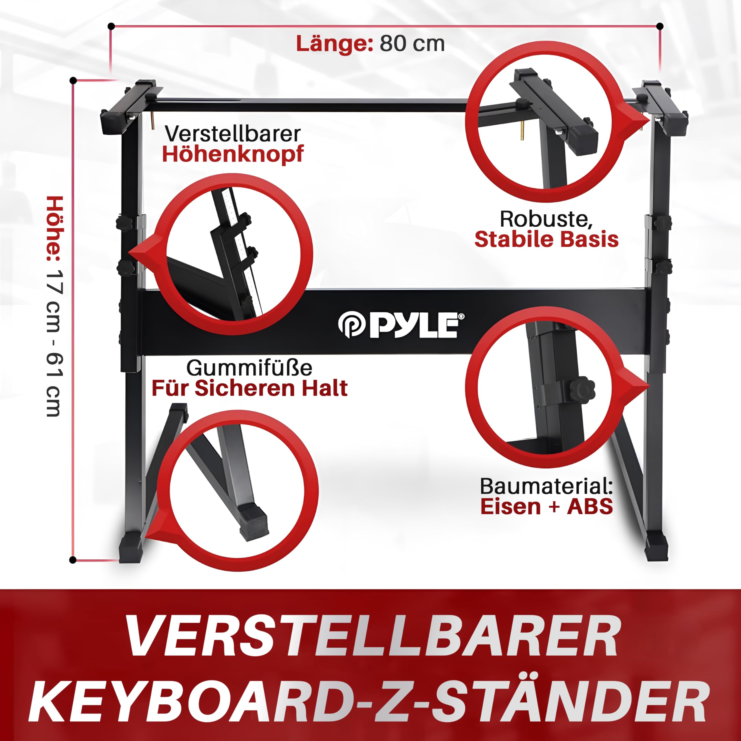 Pyle Keyboard für Anfänger, 61- Tasten E-Piano mit Pitch Bend & Vibrato, Inkl. Ständer, Hocker, Sustain-Pedal, Kopfhörer & Tragetasche, LCD- Display, Klavierlektionen für Kinder & Erwachsene
