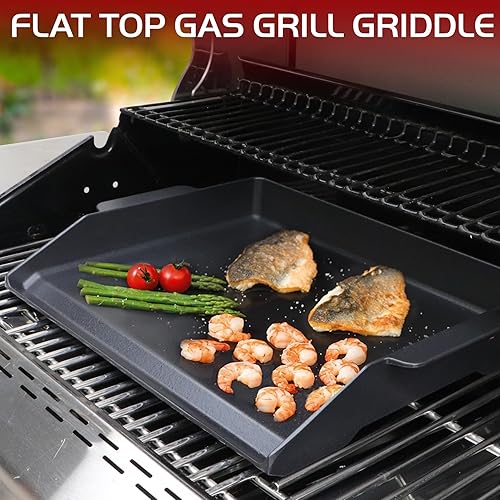 Miniatura 3 de Plancha de hierro fundido, placa de cocina universal, plancha plana de carbón para parrilla de gas de carbón para Weber Charbroil Nexgrill, piezas