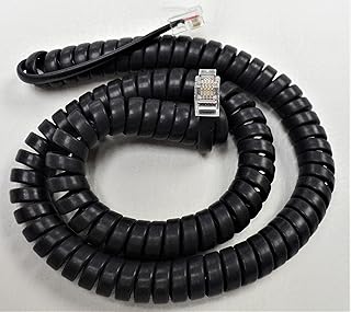 DIY-BizPhones Yealink Compatible Charcoal Gray 12 Ft Handset Cord for SIP T18 T19 T19P T20G T20P T21P T22P T23G T26P T27G T27P T28P T29G T32G T38G Phone IP VoIP Receiver Curly Coil