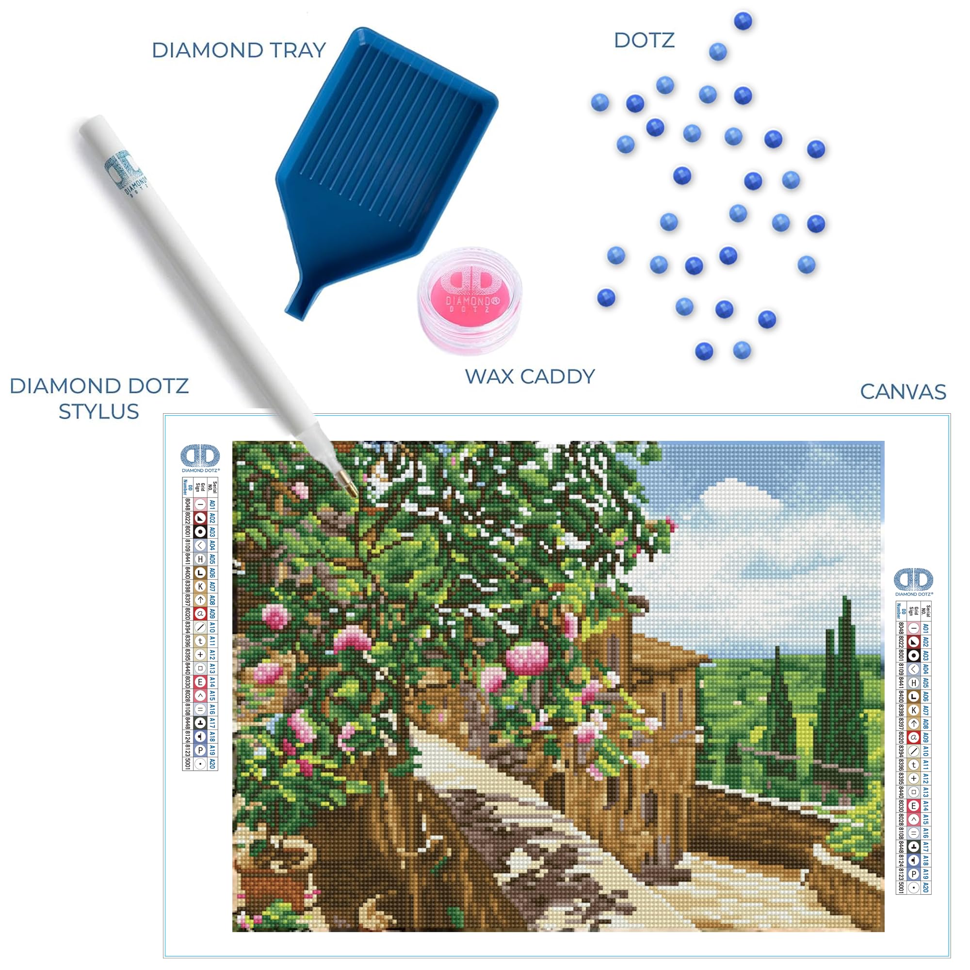 Diamond Dotz Squares Tuscan Vista – Diamond Painting Set Mit Funkelnden Steinchen Zum Entspannen