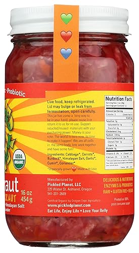 Miniatura 5 de Organic Raw chucrut, "Love Kraut Variedad, 16oz Tarro de vidrio