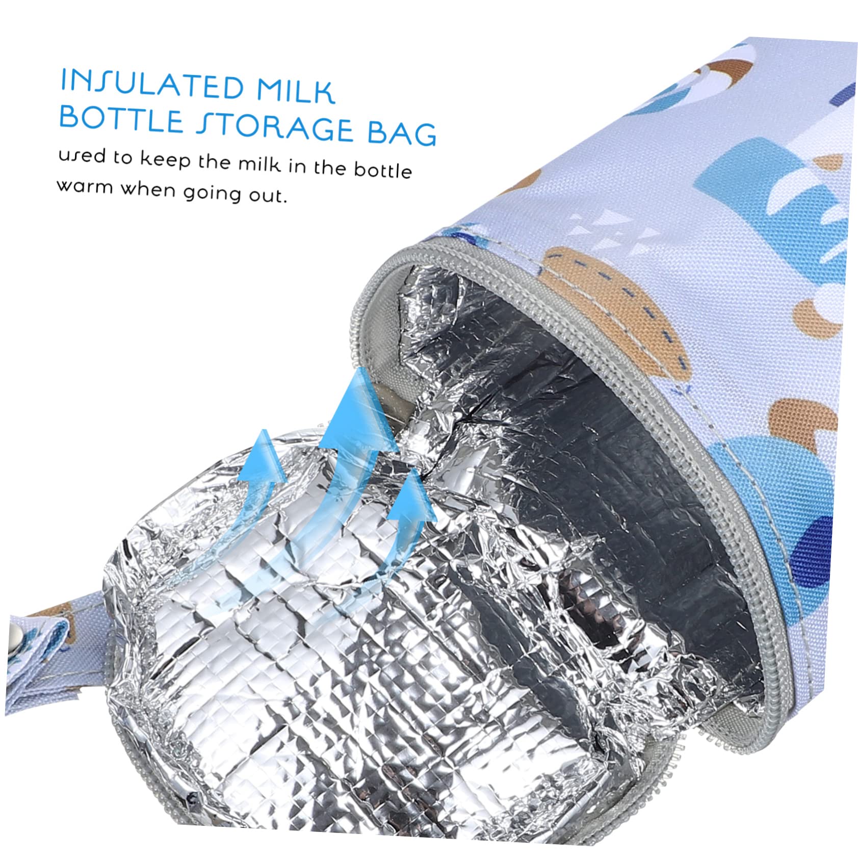 ORFOFE 6 Piezas Bolsa Termica Biberon Bolsa Porta Biberones Verter Matraz Leche Tapa De Biberón Transportador Bolsa De Transporte De Botellas Tapa De Botella Algodón De Capa Intermedia