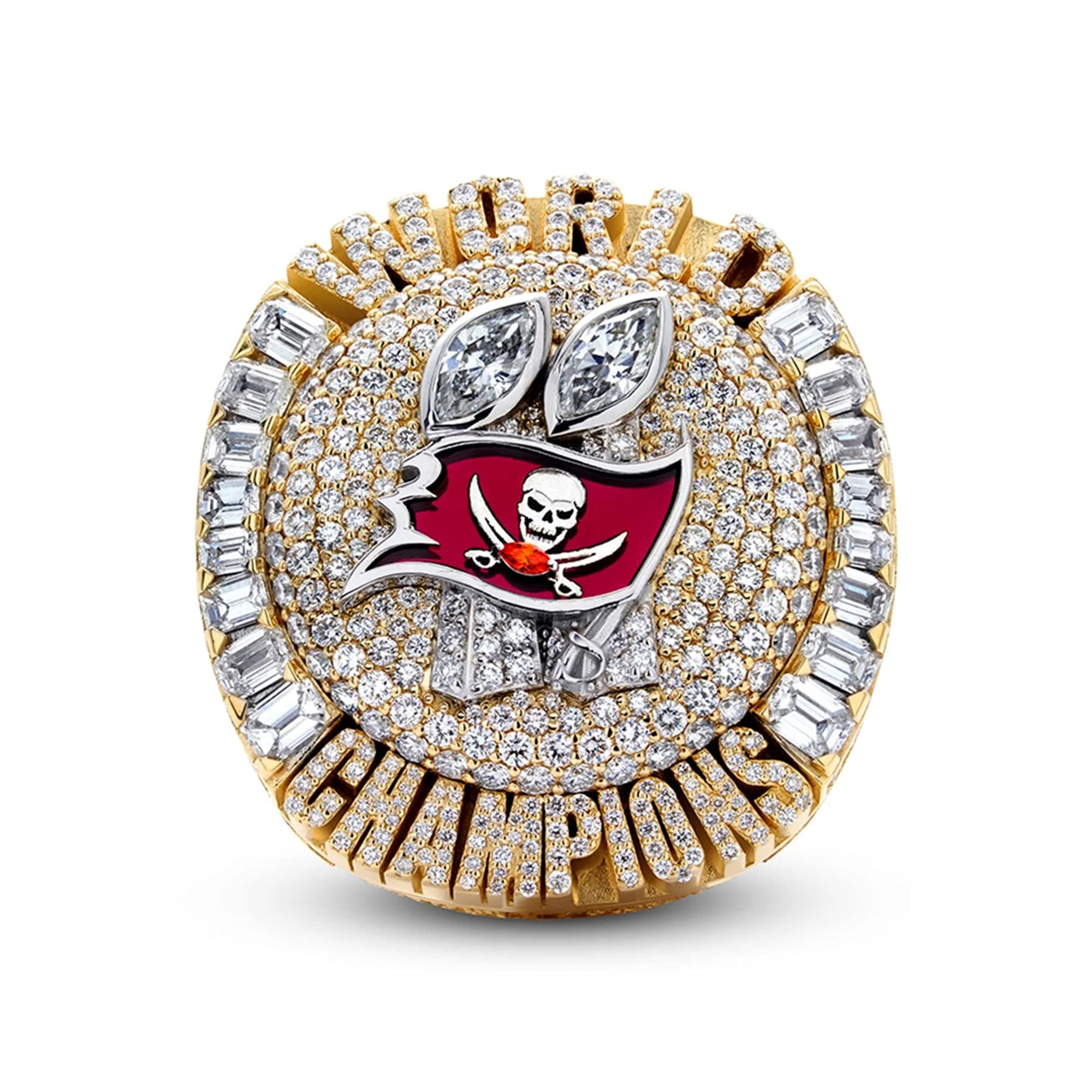 Q&N Tampa Bay Championship Ring 2021 NFL Super Bowl Ring Dr. Brady Replica Anillo con Caja de Exhibición